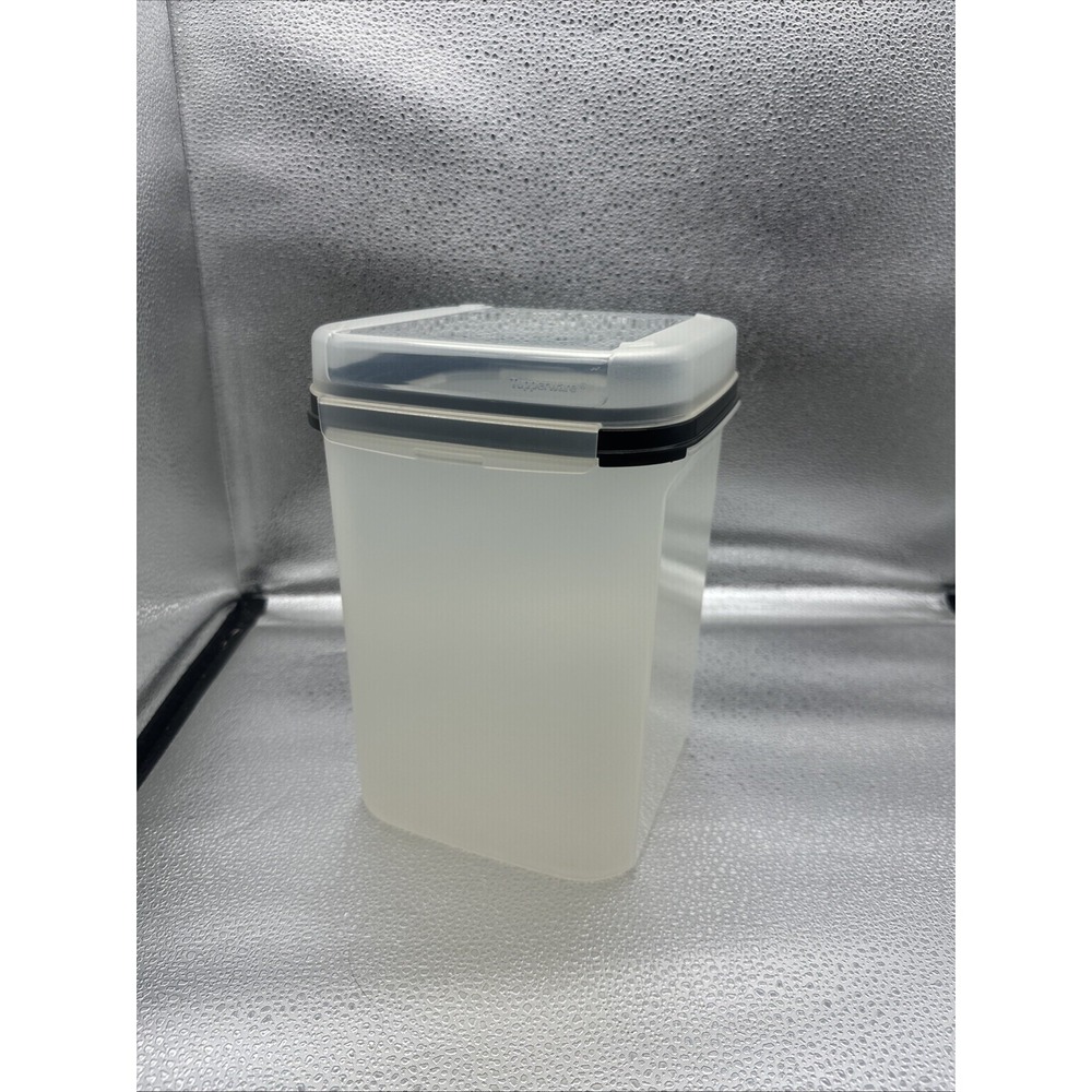 Tupperware Modular Mates Square Signature Line Container #4 Hinged Lid Clear New